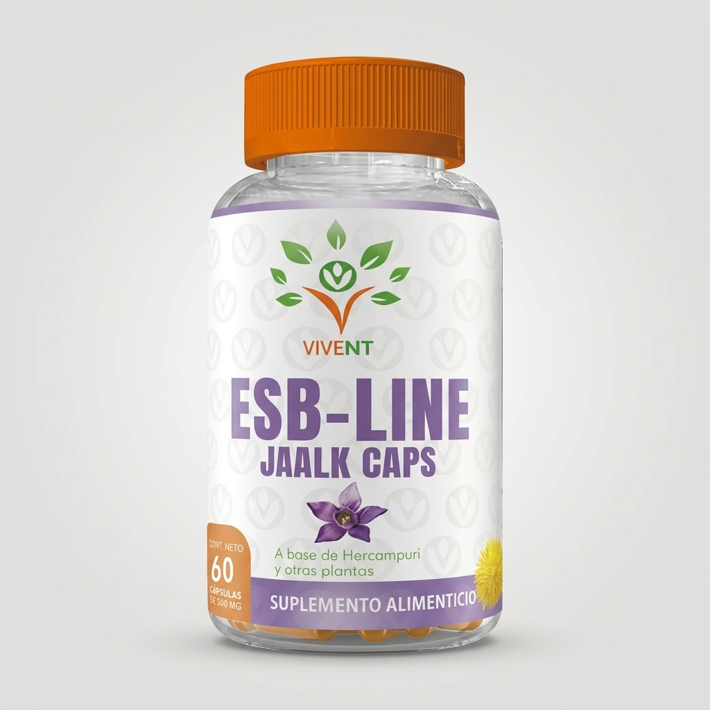 Frasco de ESB-Line Jaalk Caps de Vivent con 60 cápsulas para el metabolismo y peso ideal.