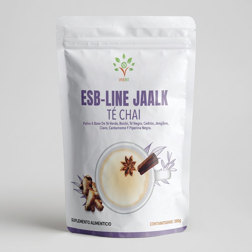 Empaque de ESB-Line Jaalk Té Chai de Vivent de 260 g para la desinflamación estomacal.