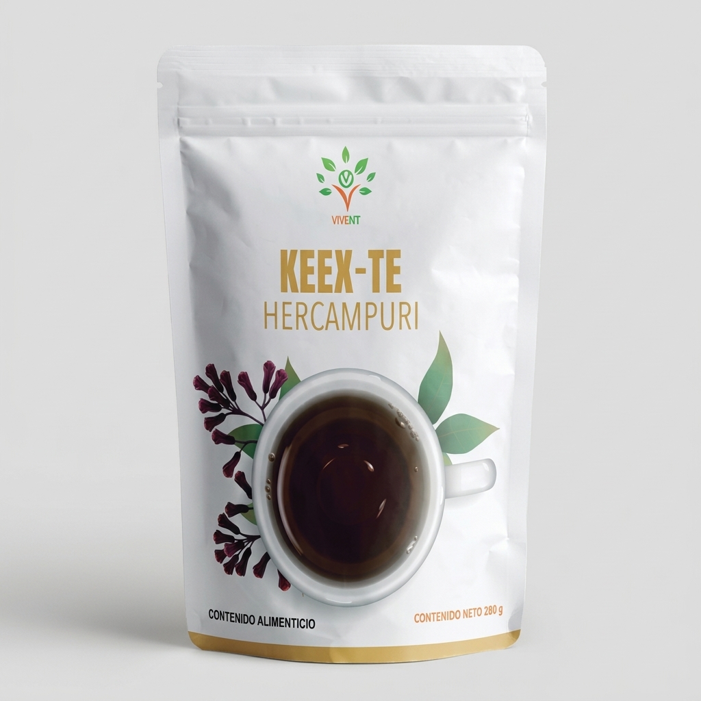Empaque de Keex-Té Hercampuri de Vivent de 280 g para el control de azúcar en la sangre.